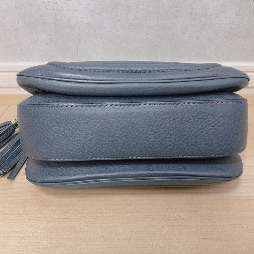 GUCCI Bamboo Handbag Shoulder Bag Leather Tassel Turnlock Closure Mirror - Picture 5 of 10